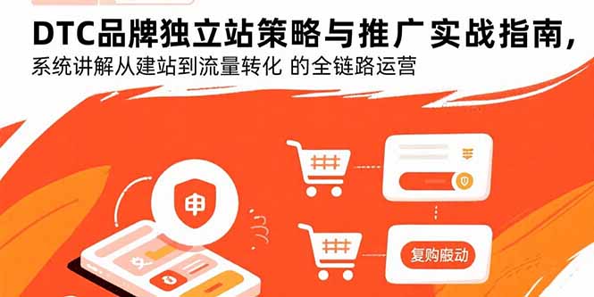 （15818期）DTC品牌独立站策略与推广实战指南，系统讲解从建站到流量转化的全链路运营插图