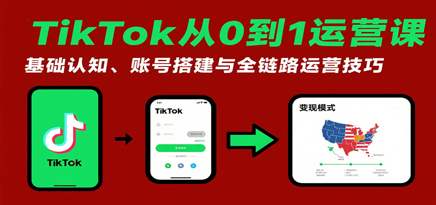 TikTok从0到1运营课：基础认知、账号搭建与全链路运营技巧插图