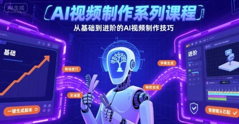 AI视频制作系列课程，从基础到进阶的AI视频制作技巧全涵盖插图