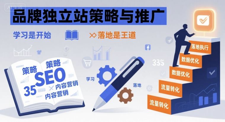 品牌独立站策略与推广，学习是开始，落地是王道插图