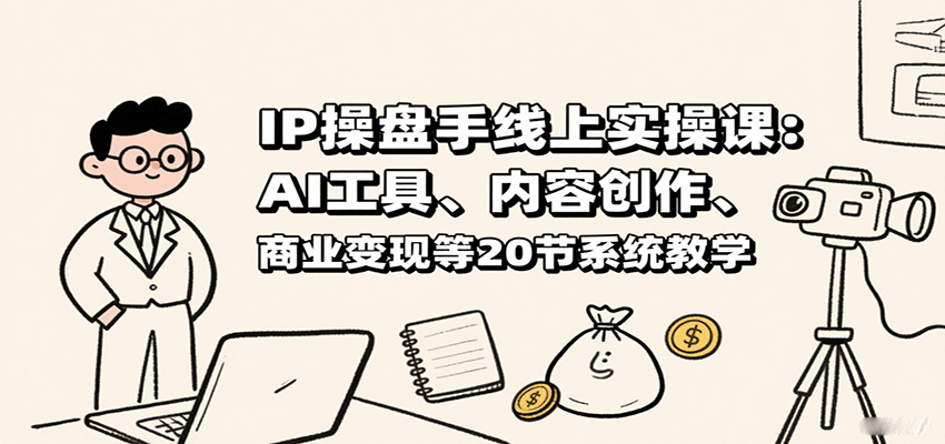 IP操盘手线上实操课：AI工具、内容创作、商业变现等20节系统教学插图