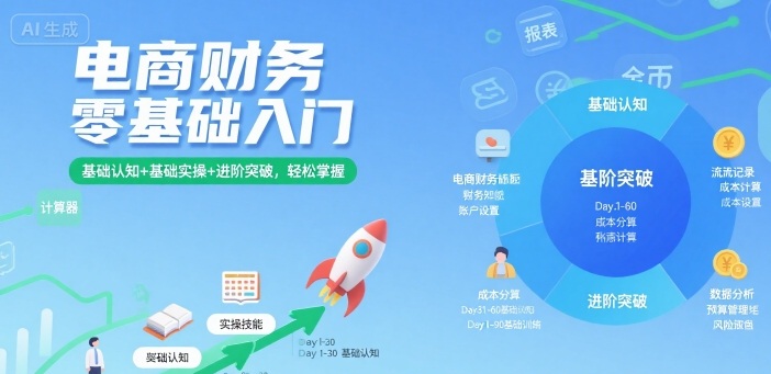 电商财务零基础入门，基础认知+基础实操+进阶突破，轻松掌握插图