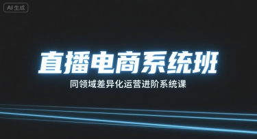 直播电商系统班，同领域差异化运营进阶系统课插图