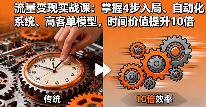 （16197期）流量变现实战课：掌握4步入局、自动化系统、高客单模型，时间价值提升10倍插图