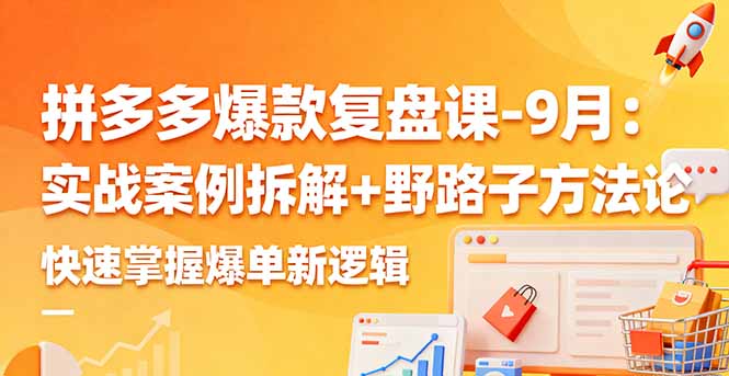 （16176期）拼多多爆款复盘课-9月：实战案例拆解+野路子方法论，快速掌握爆单新逻辑插图