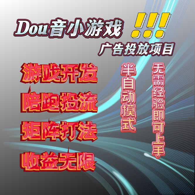 （16175期）抖音小游戏广告推广项目，2025最新实测落地，单日收益300+插图
