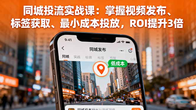 （16172期）同城投流实战课：掌握视频发布、标签获取、最小成本投放，ROI提升3倍插图