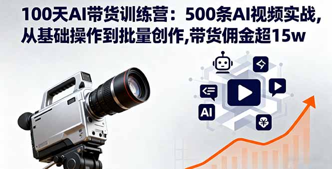 （16165期）100天AI带货训练营：500条AI视频实战,从基础操作到批量创作,带货佣金超15w插图