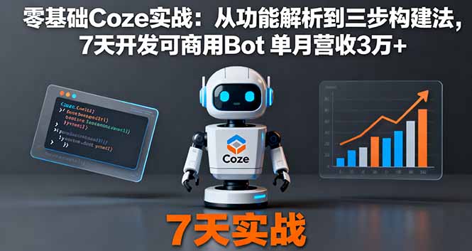 (16164期)零基础Coze实战:从功能解析到三步构建法,7天开发可商用Bot 单月营收3万+插图 (16164期)零基础Coze实战:从功能解析到三步构建法,7天开发可商用Bot 单月营收3万+插图