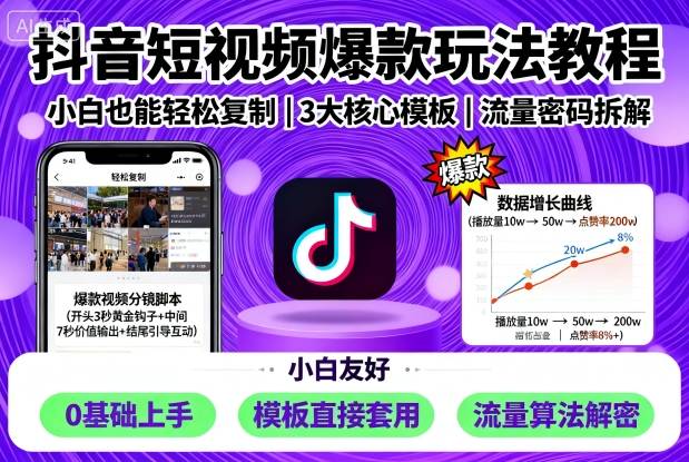 抖音短视频爆款玩法教程,小白也能轻松复制插图 抖音短视频爆款玩法教程,小白也能轻松复制插图