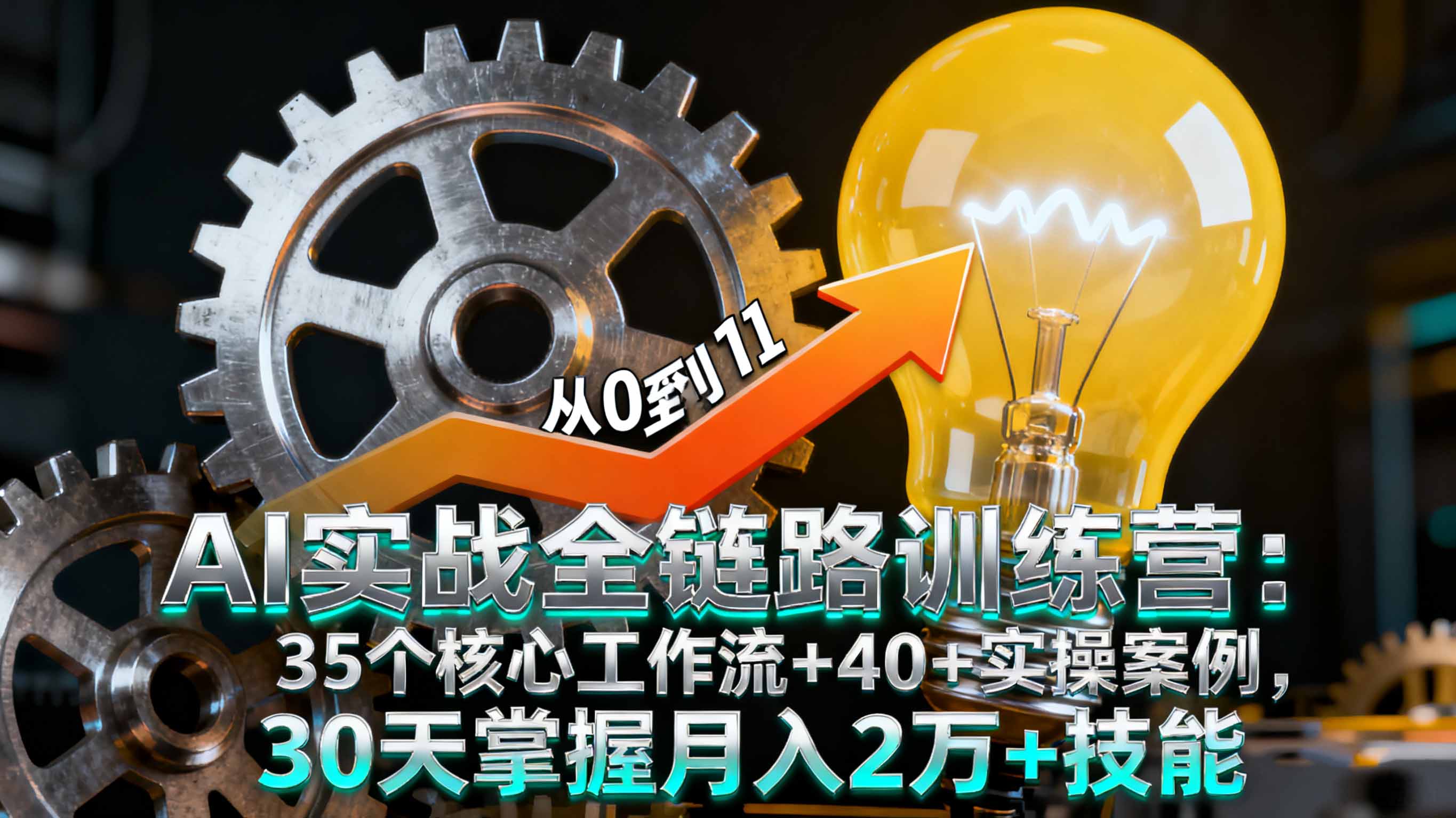 （16219期）AI实战全链路训练营：35个核心工作流+40+实操案例，30天掌握月入2万+技能插图
