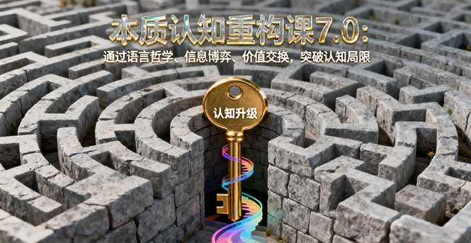 （16218期）本质认知重构课7.0：通过语言哲学、信息博弈、价值交换，突破认知局限插图
