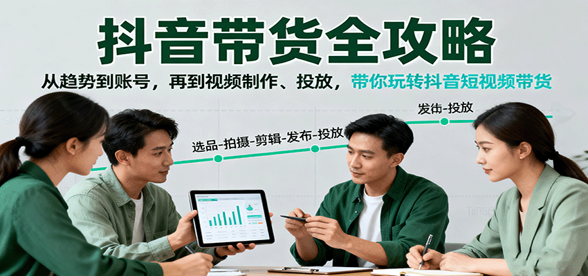 抖音带货全攻略：从趋势到账号，再到视频制作、投放，带你玩转抖音短视频带货插图