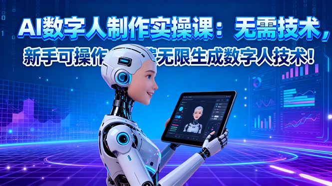 (16376期)AI数字人制作实操课:无需技术,新手可操作,免费无限生成数字人技术!插图 (16376期)AI数字人制作实操课:无需技术,新手可操作,免费无限生成数字人技术!插图