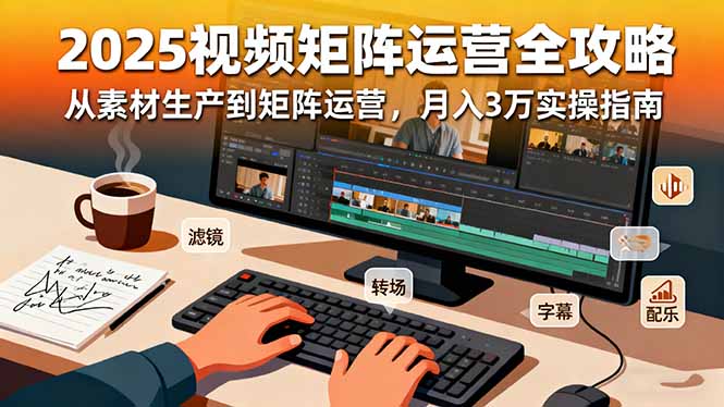 (16333期)2025短视频矩阵运营全攻略:从素材生产到矩阵运营,月入3万实操指南插图 (16333期)2025短视频矩阵运营全攻略:从素材生产到矩阵运营,月入3万实操指南插图