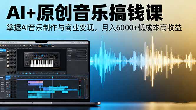 （16324期）AI+原创音乐搞钱课：掌握AI音乐制作与商业变现，月入6000+低成本高收益插图