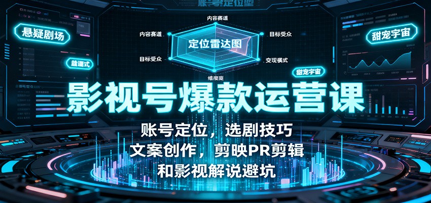 影视号爆款运营课:账号定位,选剧技巧,文案创作,剪映PR剪辑和影视解说避坑插图 影视号爆款运营课:账号定位,选剧技巧,文案创作,剪映PR剪辑和影视解说避坑插图