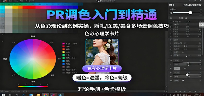 PR调色入门到精通:从色彩理论到案例实操,婚礼/医美/美食多场景调色技巧插图 PR调色入门到精通:从色彩理论到案例实操,婚礼/医美/美食多场景调色技巧插图