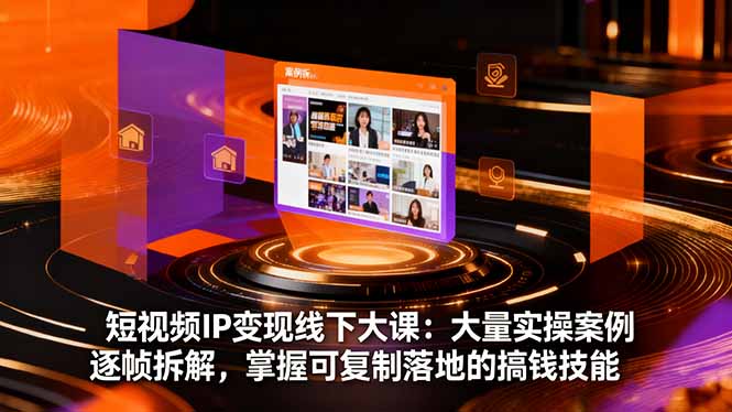 （16410期）短视频IP变现线下大课：大量实操案例逐帧拆解，掌握可复制落地的搞钱技能插图