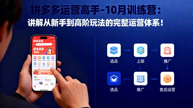 （16448期）拼多多运营高手-10月训练营：讲解从新手到高阶玩法的完整运营体系！插图