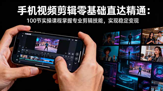 (16466期)手机视频剪辑零基础直达精通:100节实操课程掌握专业剪辑技能,实现稳…插图 (16466期)手机视频剪辑零基础直达精通:100节实操课程掌握专业剪辑技能,实现稳…插图