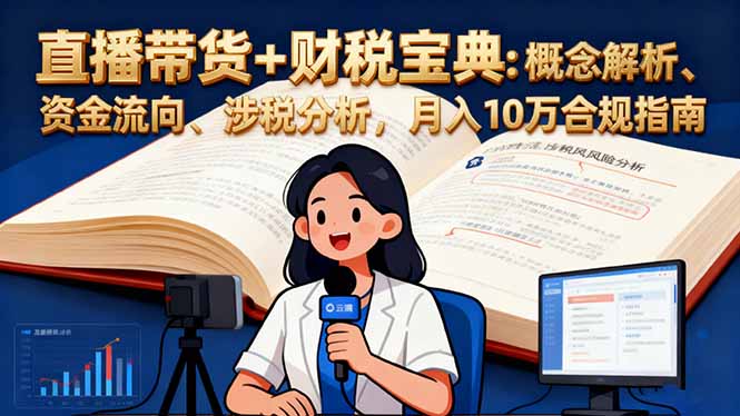 (16444期)直播带货+财税宝典:概念解析、资金流向、涉税分析,月入10万合规指南插图 (16444期)直播带货+财税宝典:概念解析、资金流向、涉税分析,月入10万合规指南插图