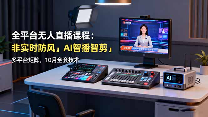 (16414期)全平台无人直播课程:非实时防风+AI智播智剪+多平台矩阵,10月全套技术插图 (16414期)全平台无人直播课程:非实时防风+AI智播智剪+多平台矩阵,10月全套技术插图