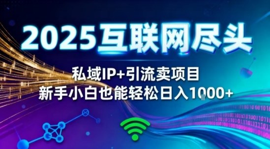 2025网创尽头王炸项目！私域IP+精准引流，新手小白在家躺賺日入1k，零经验也能上手插图