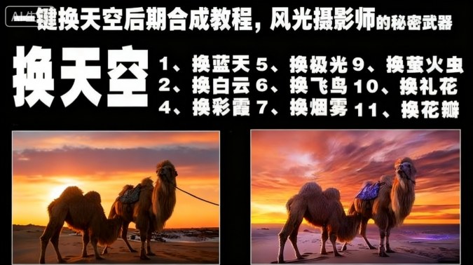 一键换天空后期合成教程，风光摄影师的秘密武器插图