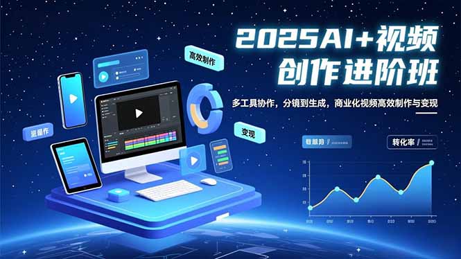 （16622期）AI+视频创作进阶班：多工具协作，分镜到生成，商业化视频高效制作与变现插图