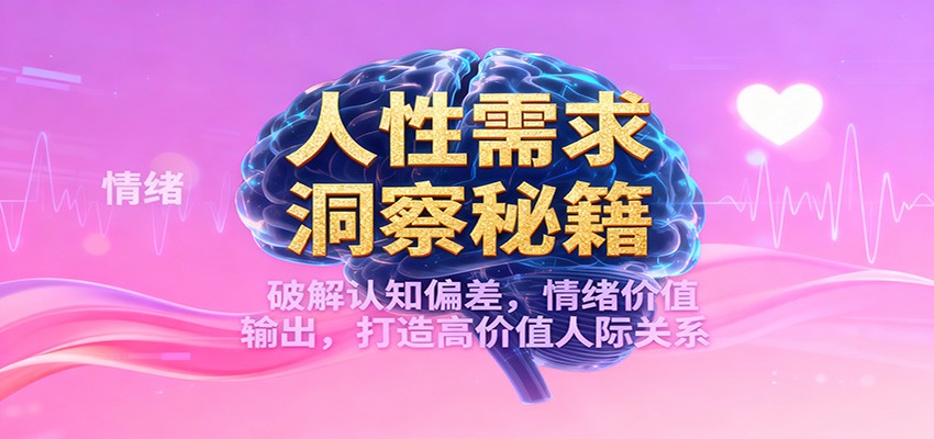 人性需求洞察秘籍,破解认知偏差,情绪价值输出,打造高价值人际关系插图 人性需求洞察秘籍,破解认知偏差,情绪价值输出,打造高价值人际关系插图