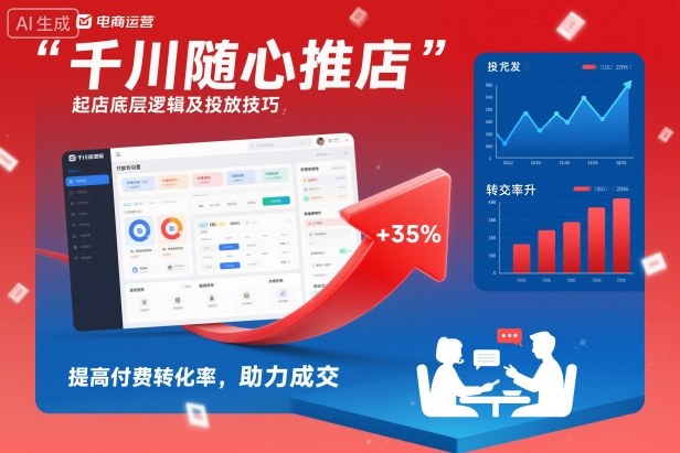 千川随心推起店底层逻辑及投放技巧，提高付费转化率，助力成交插图