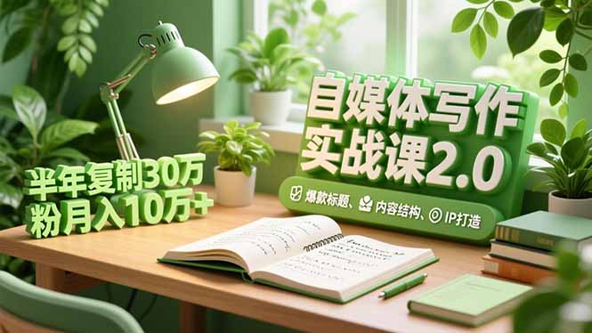 (16734期)自媒体写作实战课2.0,爆款标题、内容结构、IP打造,半年复制30万粉月入10万+插图 (16734期)自媒体写作实战课2.0,爆款标题、内容结构、IP打造,半年复制30万粉月入10万+插图