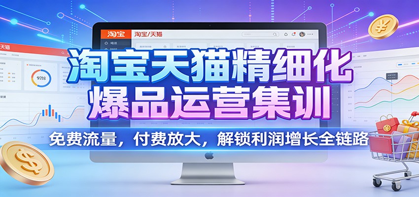 淘宝天猫精细化爆品运营集训：免费流量，付费放大，解锁利润增长全链路插图