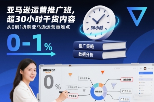 亚马逊运营推广班，超30小时干货内容，从0到1拆解亚马逊运营重难点插图