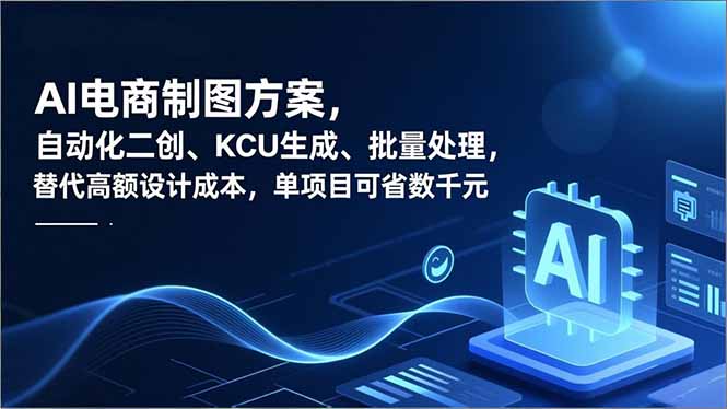（16877期）AI电商制图方案，自动化二创、SKU生成、批量处理，替代高额设计成本，单项目可省数千元插图