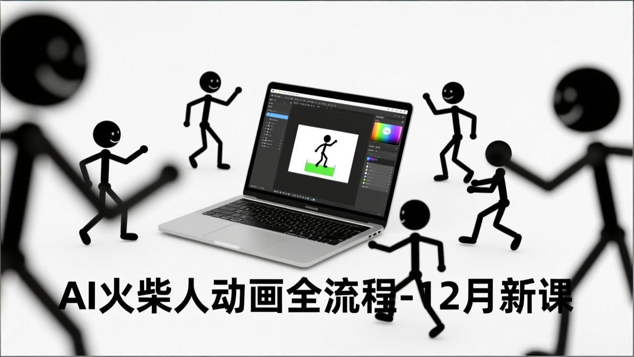 （16861期）AI火柴人动画全流程-12月新课，文案生成、声音克隆、视频剪辑，零基础快速产出动画插图