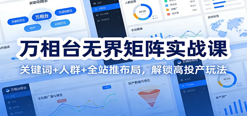 万相台无界矩阵实战课：关键词+人群+全站推布局，解锁高投产玩法插图