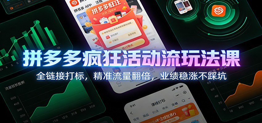拼多多疯狂活动流玩法课：全链接打标，精准流量翻倍，业绩稳涨不踩坑插图