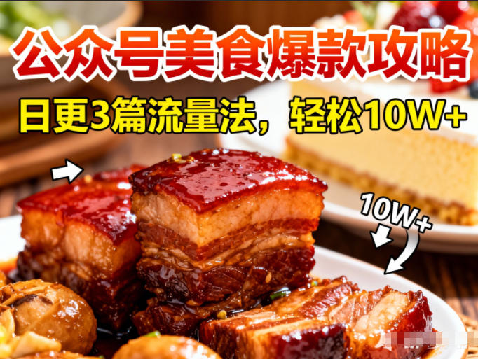 公众号搬运美食爆款攻略，日更3篇流量主打法，轻松10W+阅读插图