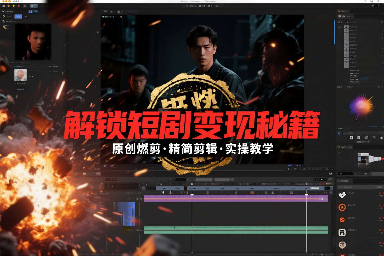 短剧拉新之原创燃剪精简剪辑实操课，解锁短剧变现秘籍插图