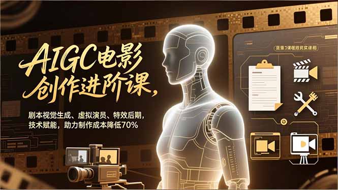(16939期)AIGC电影创作进阶课,剧本视觉生成、虚拟演员、特效后期,技术赋能,助力制作成本降低70%插图 (16939期)AIGC电影创作进阶课,剧本视觉生成、虚拟演员、特效后期,技术赋能,助力制作成本降低70%插图
