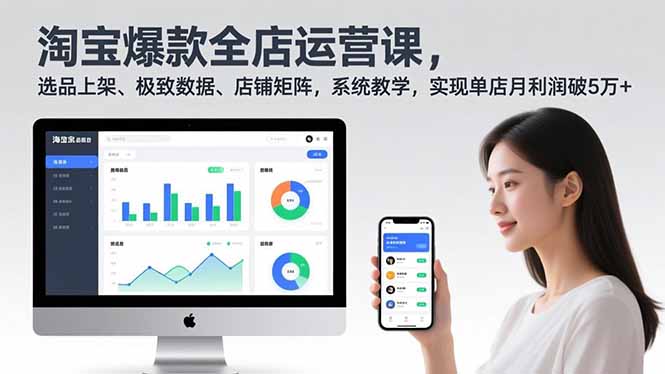 （16928期）淘宝爆款全店运营课2.0，选品上架、极致数据、店铺矩阵，系统教学，实现单店月利润破5万+插图