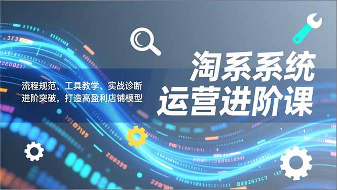 （16927期）淘系系统运营进阶课2.0，流程规范、工具教学、实战诊断，进阶突破，打造高盈利店铺模型插图