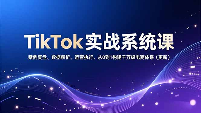 （16918期）TikTok实战系统课，案例复盘、数据解析、运营执行，从0到1构建千万级电商体系（更新）插图