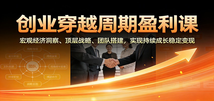 创业穿越周期盈利课：宏观经济洞察、顶层战略、团队搭建，实现持续成长稳定变现插图