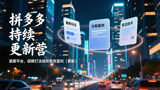 (16987期)拼多多持续更新营,最新玩法、诊断案例、前沿技术,紧跟平台,保障打法始终有效盈利(更新)插图 (16987期)拼多多持续更新营,最新玩法、诊断案例、前沿技术,紧跟平台,保障打法始终有效盈利(更新)插图