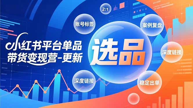 （16979期）小红书平台单品带货变现营-更新，极致选品、账号标签、案例复盘，深度链接，快速启动稳定出单插图
