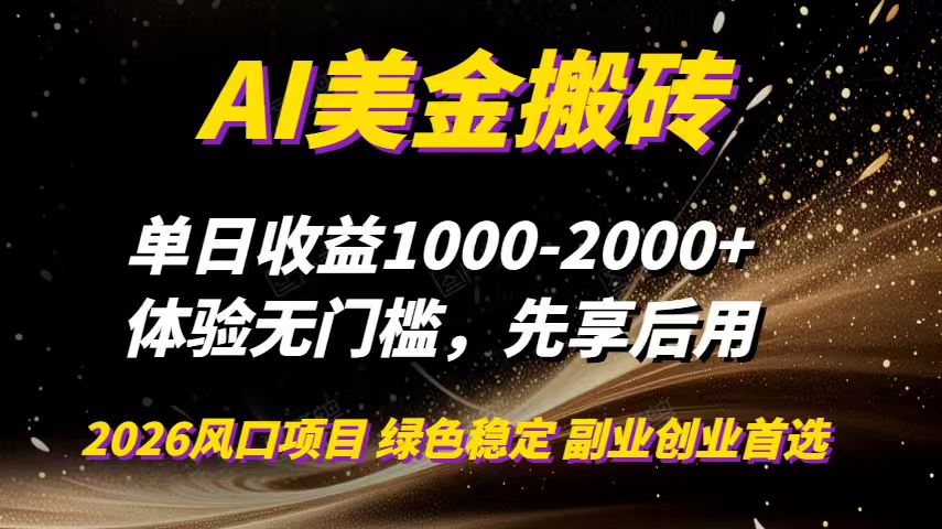(16972期)AI美金搬砖,单日收益1000-2000+,2025风口项目,可以副业,可以全职,可以工作室放大插图 (16972期)AI美金搬砖,单日收益1000-2000+,2025风口项目,可以副业,可以全职,可以工作室放大插图