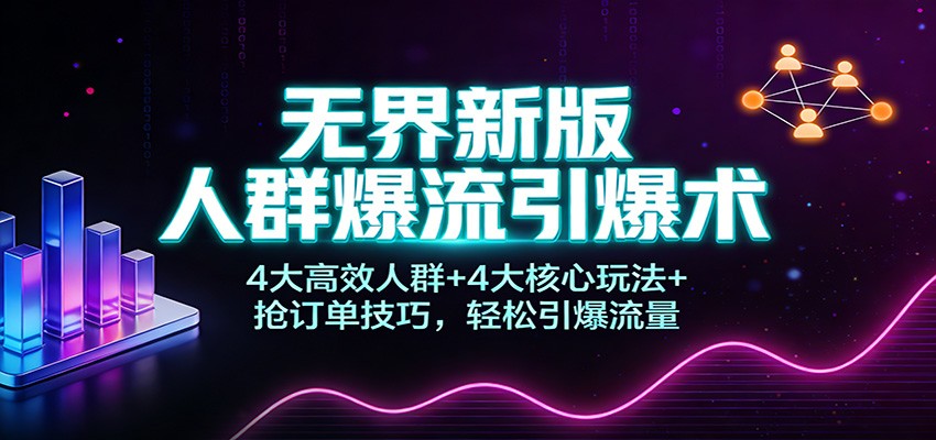 无界新版人群爆流引爆术：4大高效人群+4大核心玩法+抢订单技巧，轻松引爆流量插图